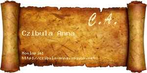 Czibula Anna névjegykártya